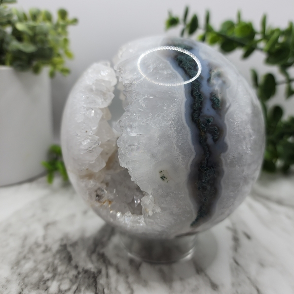 SOLD Moss Agate Sphere - Picture 6 of 6